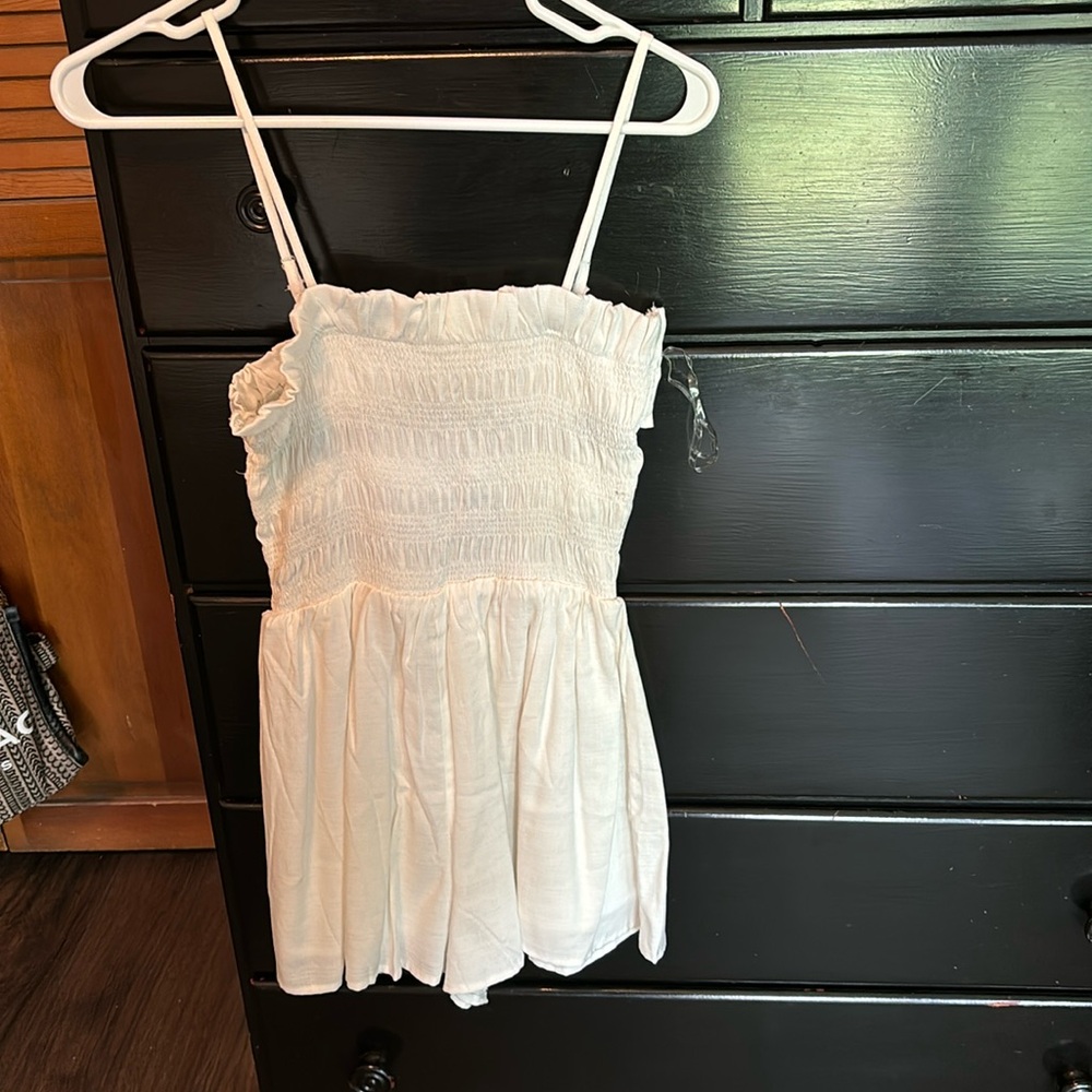 Fashion Nova white flowy romper